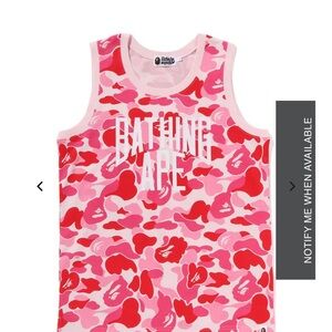 Bape Men’s Pink Camo Tank Top